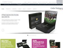Tablet Screenshot of cedarpackaging.com